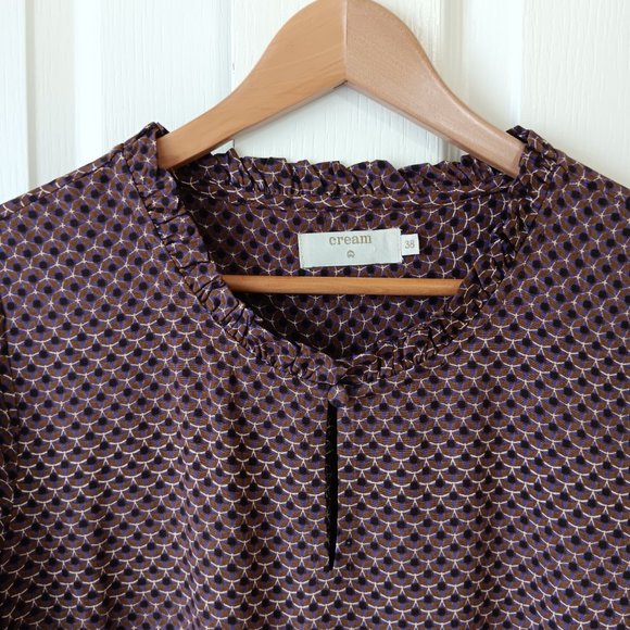 NEW Cream Women's Ultra Violet Geo CRVimma Dress - Kim Fit - Midi Dress Size 8 - Picture 6 of 16